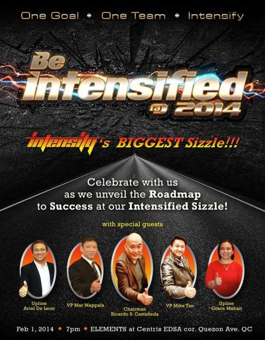 BE INTENSIFIED 